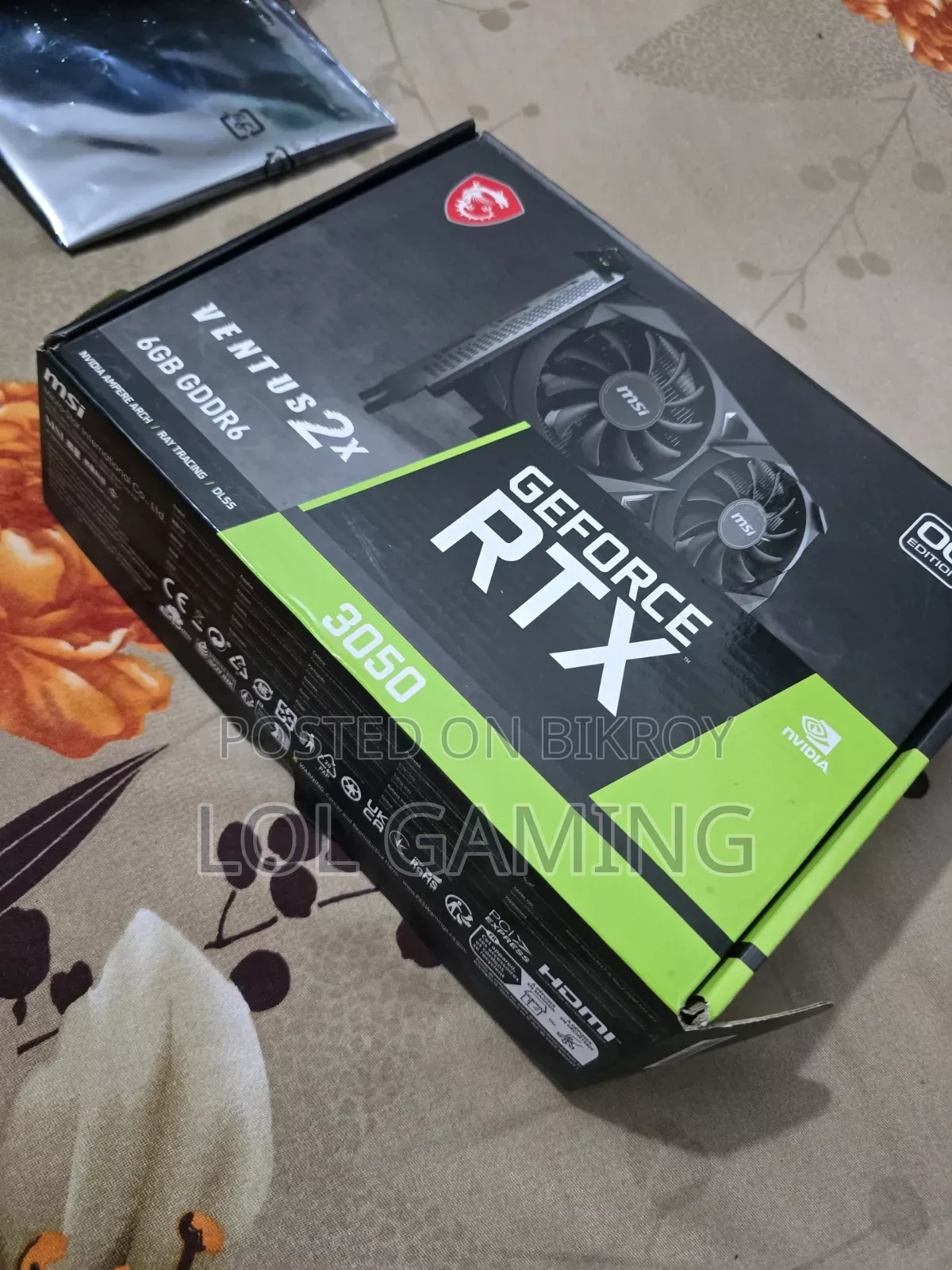 RTX 3050 এমএসআই (৬ জিবি) ওয়ারেন্টি উপলব্ধ