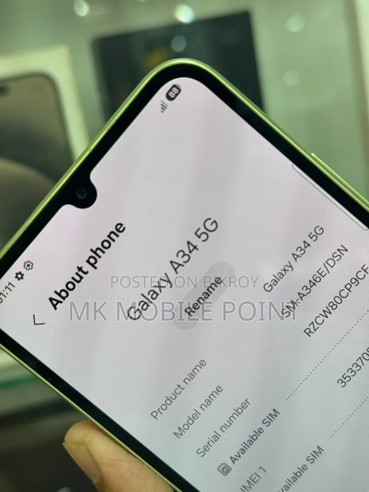 Samsung Galaxy A34 5G 256 GB Yellow