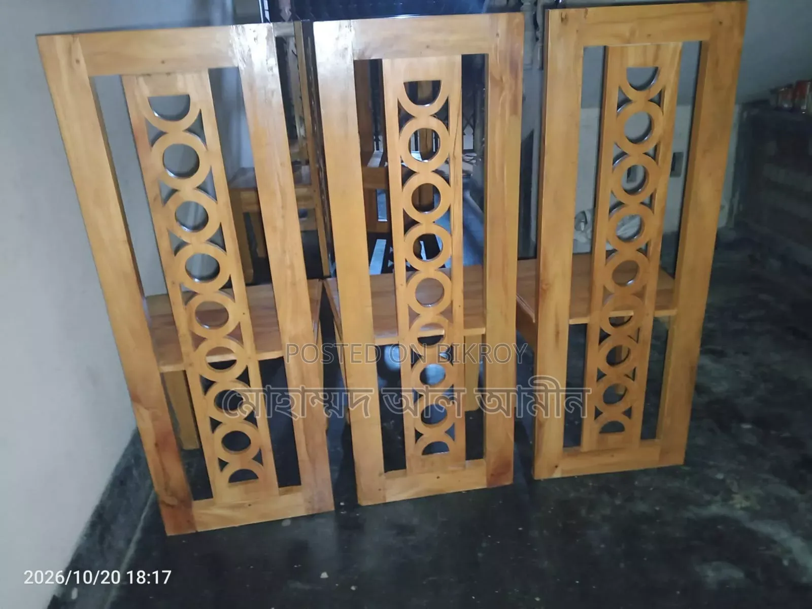 6 pieces of chair made of jackfruit heartwood for sale