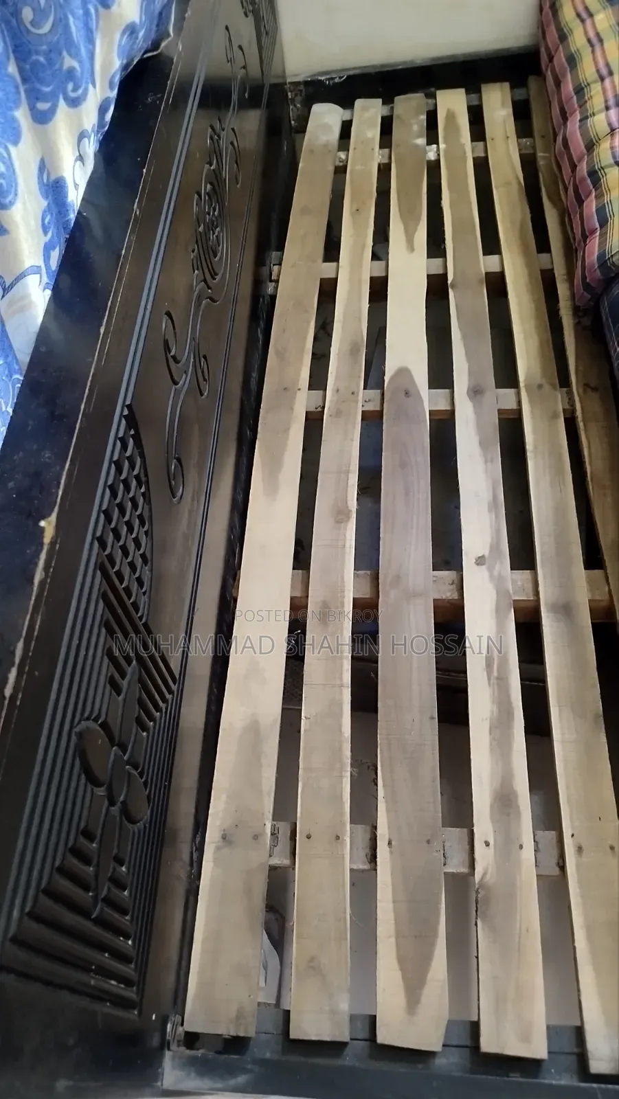 Bed 6/7 feet and mattress for sale.