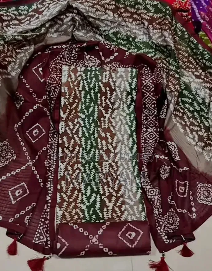Attractive Cotton Batik Three-Piece