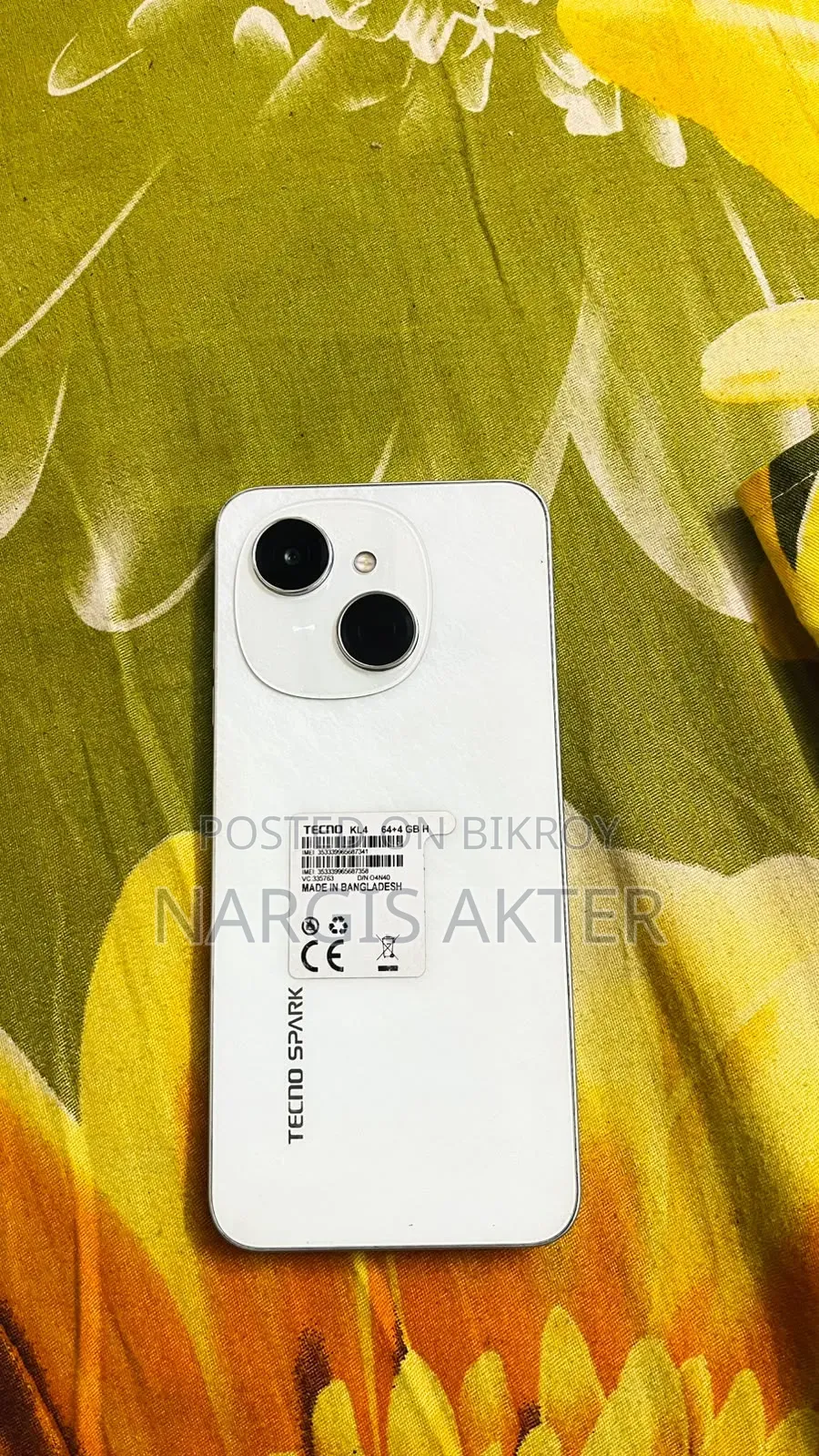 টেকনো স্পার্ক গো ৬৪ জিবি হোয়াইট