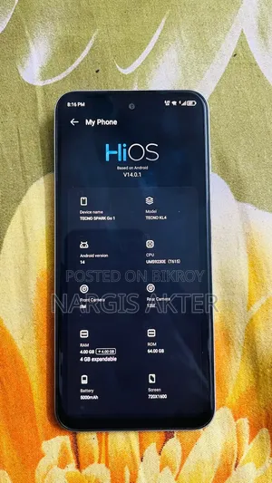 টেকনো স্পার্ক গো ৬৪ জিবি হোয়াইট