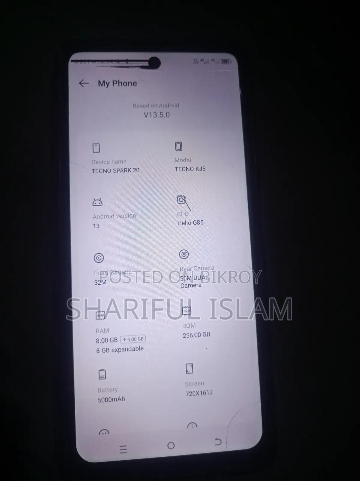 Tecno Spark 20 256 GB Silver