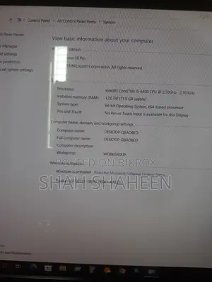 ডেস্কটপ কম্পিউটার Asus 4GB Intel Core i5 SSD 256GB