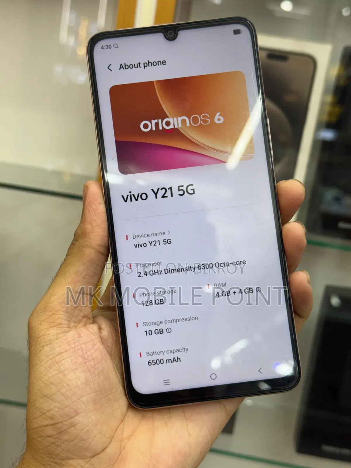 Vivo Y21 128 GB Silver
