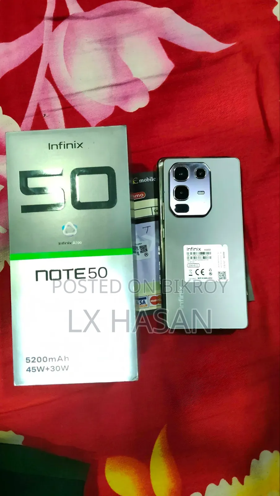 ইনফিনিক্স নোট ৫০ ৪জি ২৫৬ জিবি
