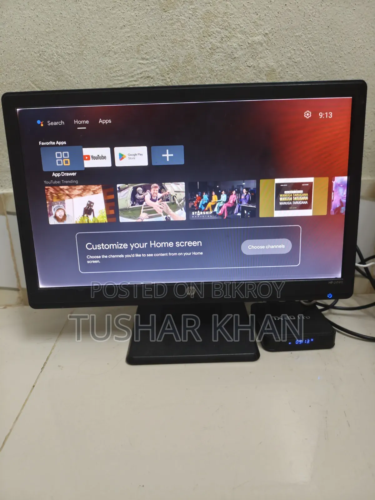 Monitor and Android TV Box Setup