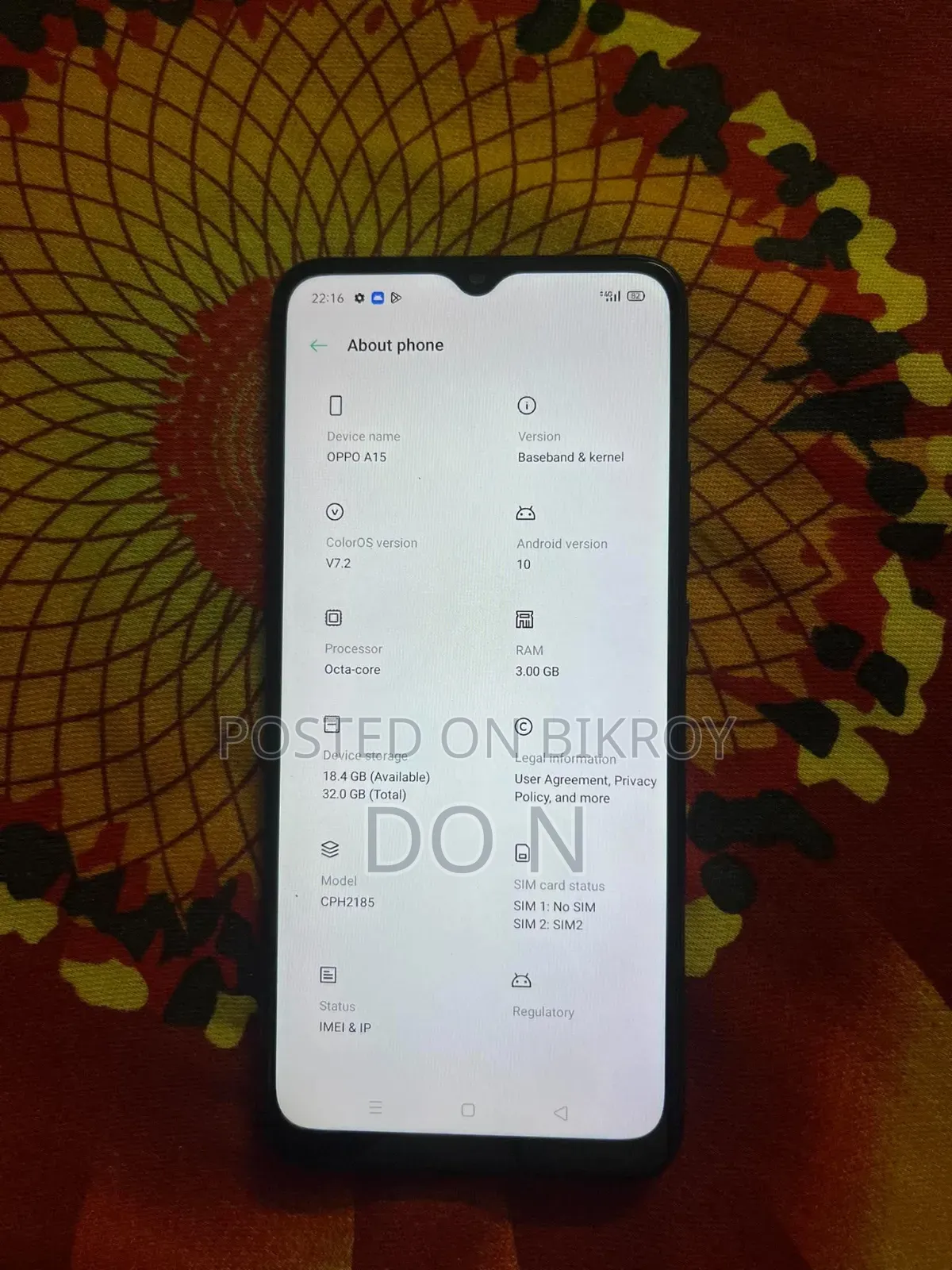 Oppo A15 32 GB Blue