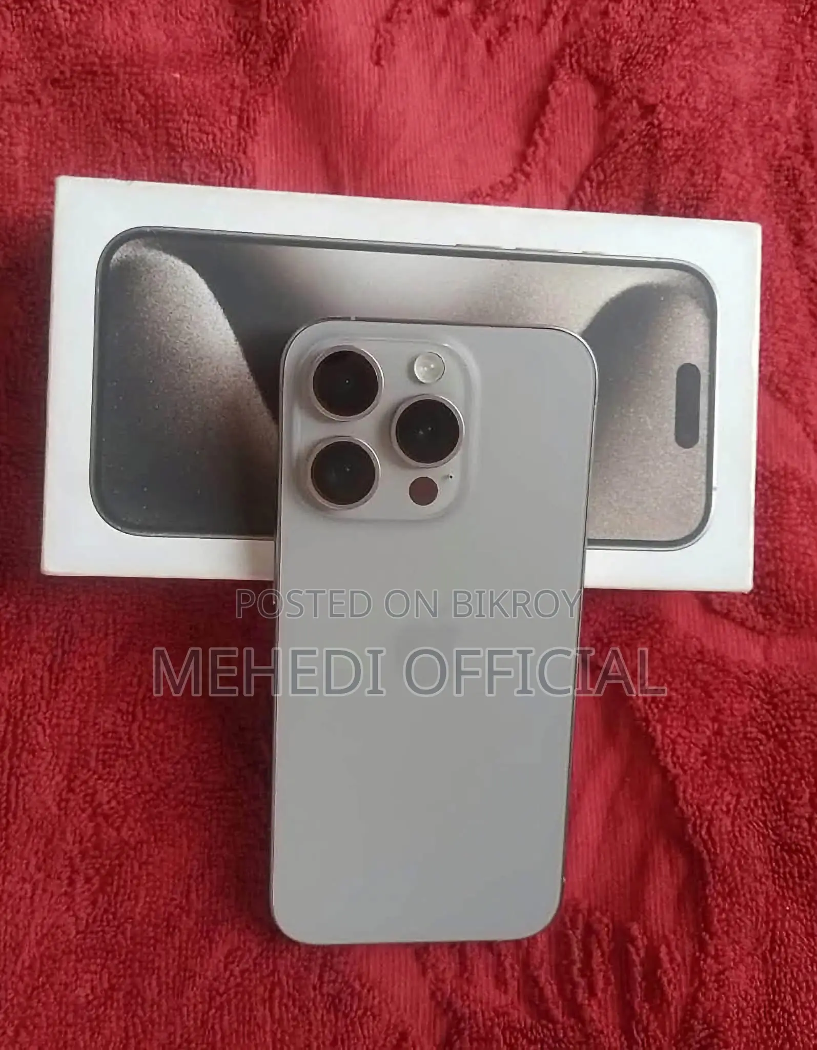 অ্যাপল আইফোন ১৫ প্রো ম্যাক্স ২৫৬ জিবি সিলভার