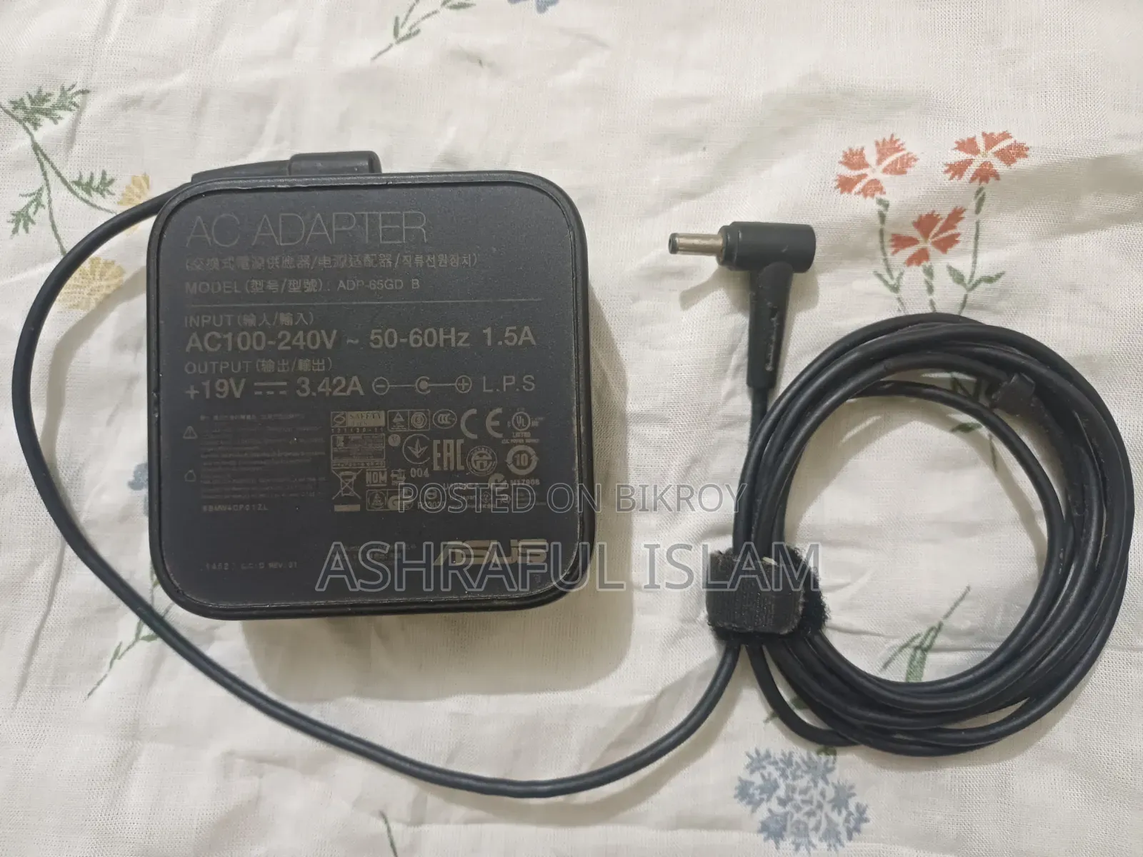 ASUS VIVOBOOK Laptop Original Charger Adapter 19V _ 3.42A