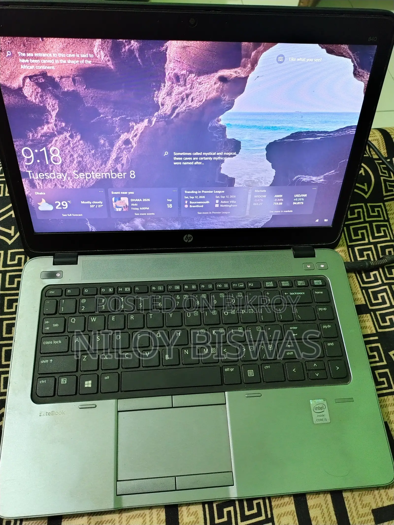 Laptop HP EliteBook 840 12GB Intel Core i5 SSD 256GB