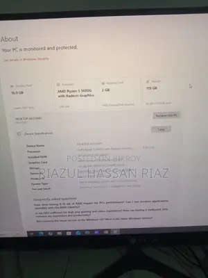 Desktop Computer MSI 16GB AMD Ryzen 5 SSD 128GB