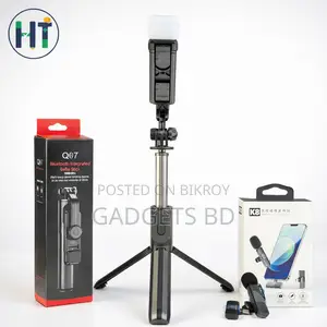 Smart Vlogger's Combo - K8 Mic, Q07 Tripod & Phone Stand | Brand New