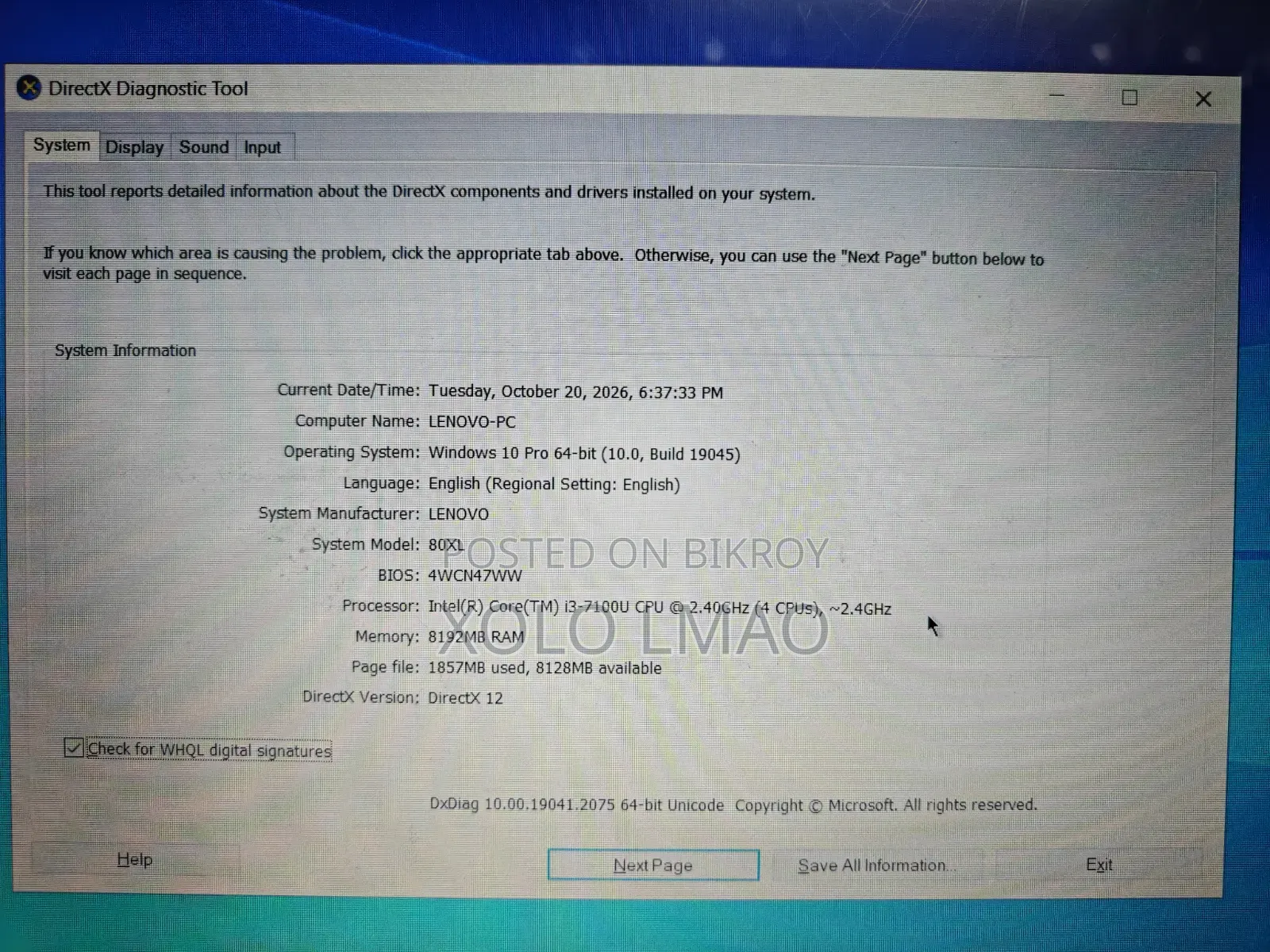 Laptop Lenovo IdeaPad 320 8GB Intel Core i3 SSD 256GB