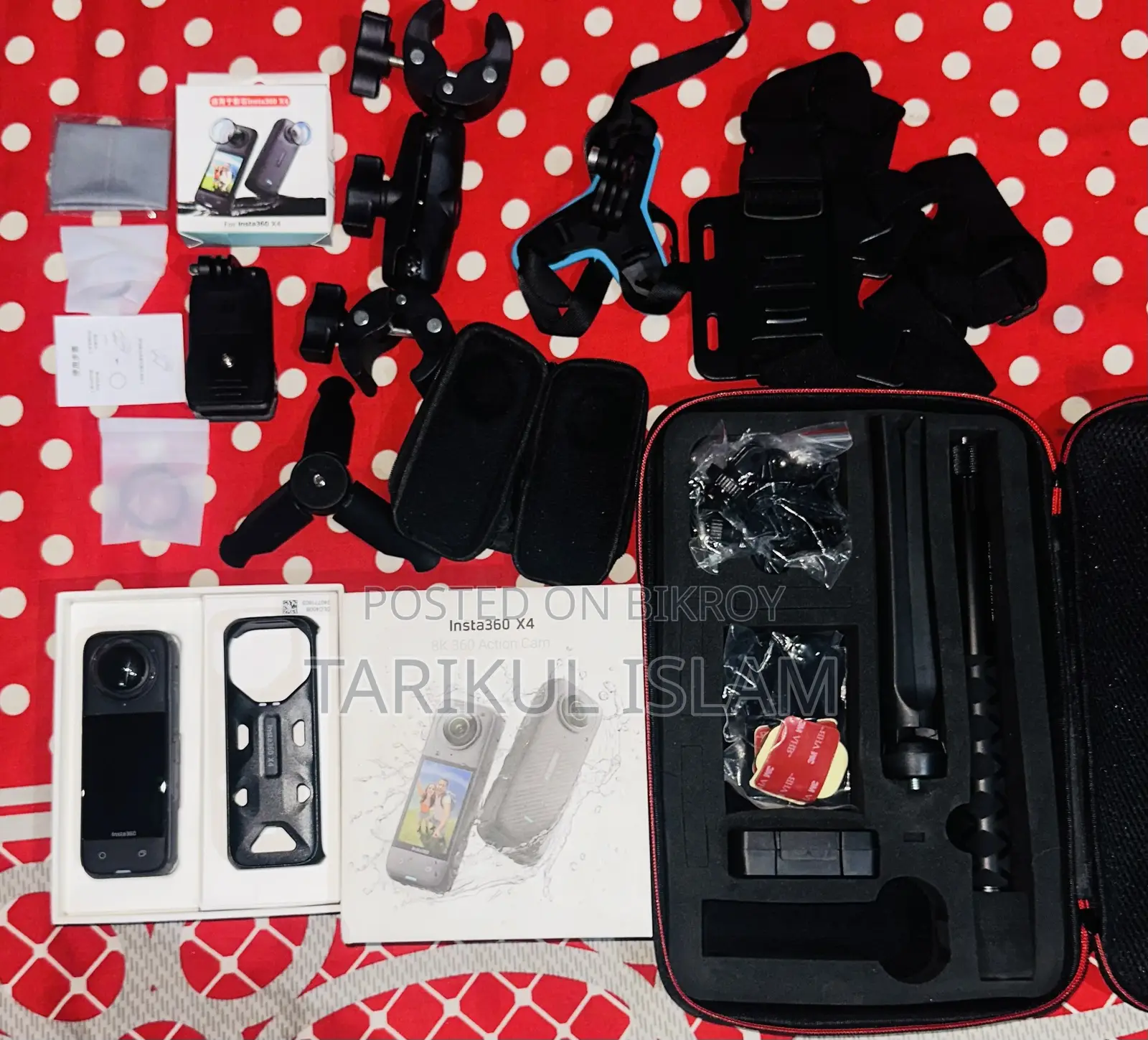 Insta360 X4 8K 360° Camera Full Accessories | Almost New | Original