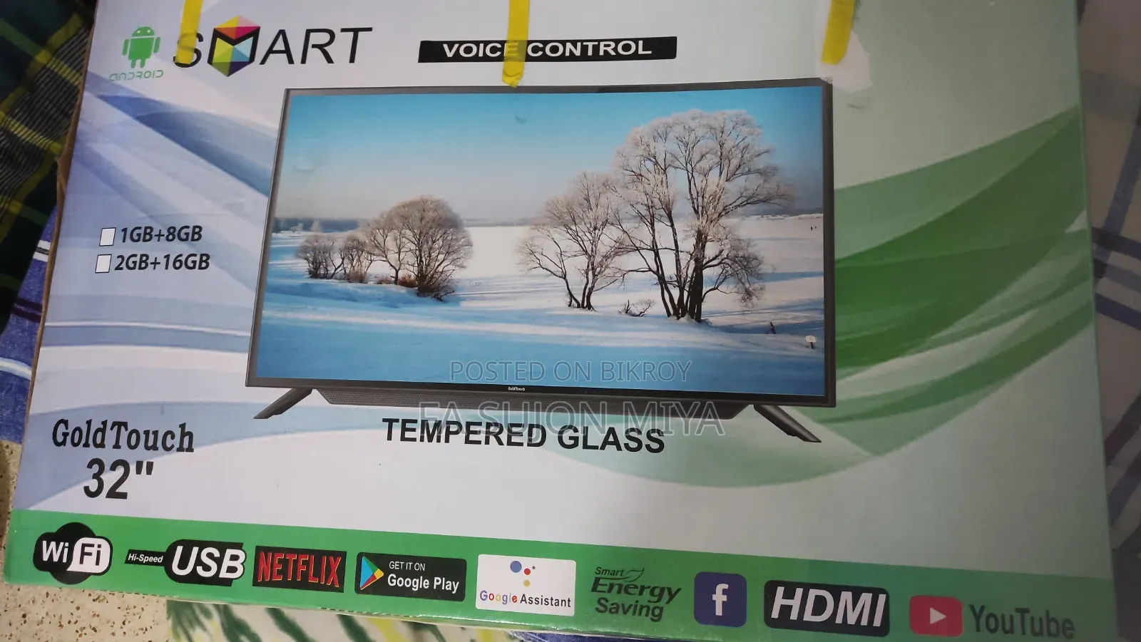 32" Android TV Double Glass