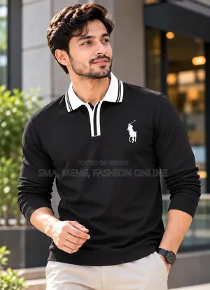 প্রিমিয়াম এমব্রয়ডারি ফুল স্লিভ পোলো শার্ট