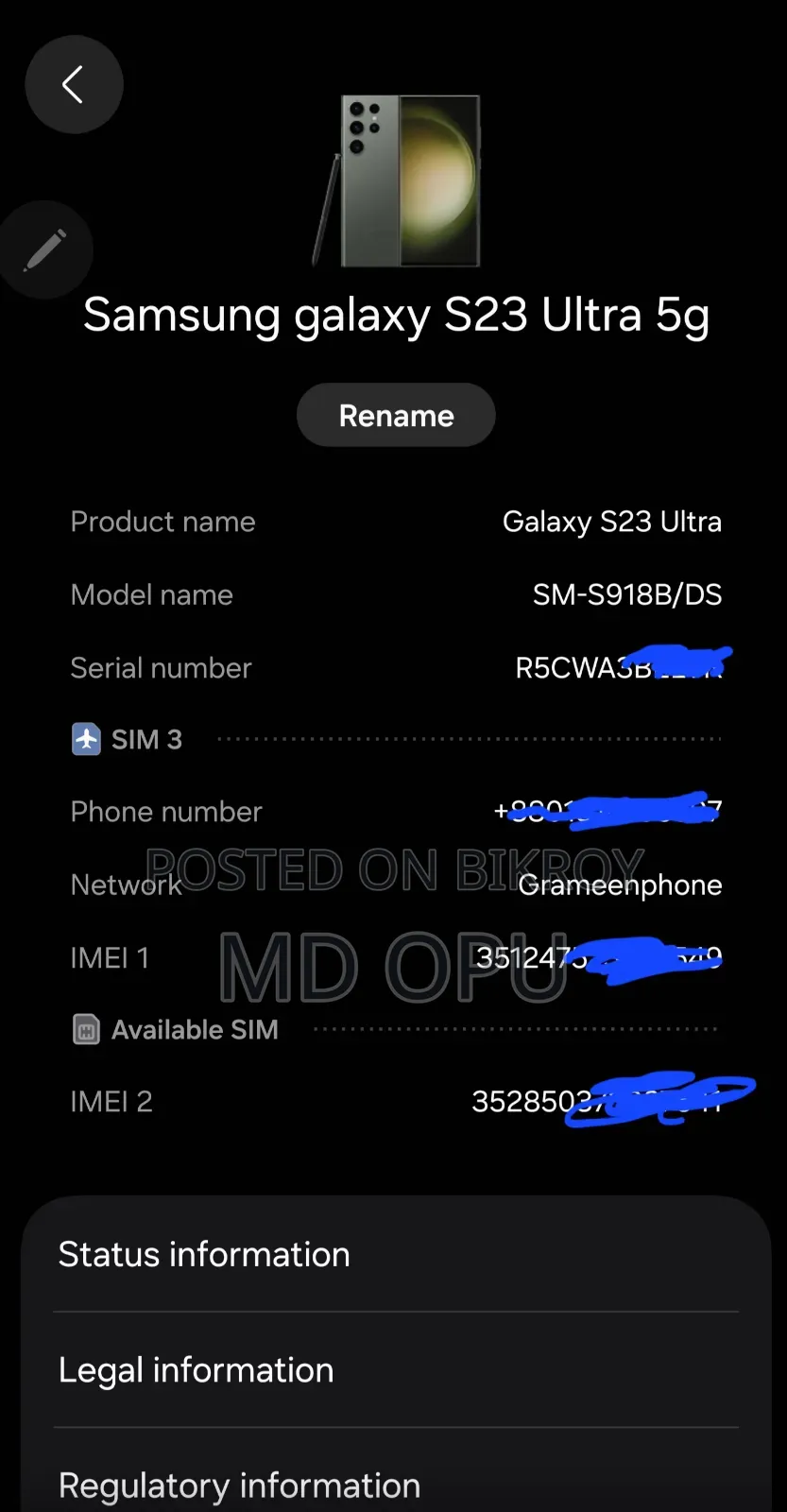 Samsung Galaxy S23 Ultra 256 GB Green