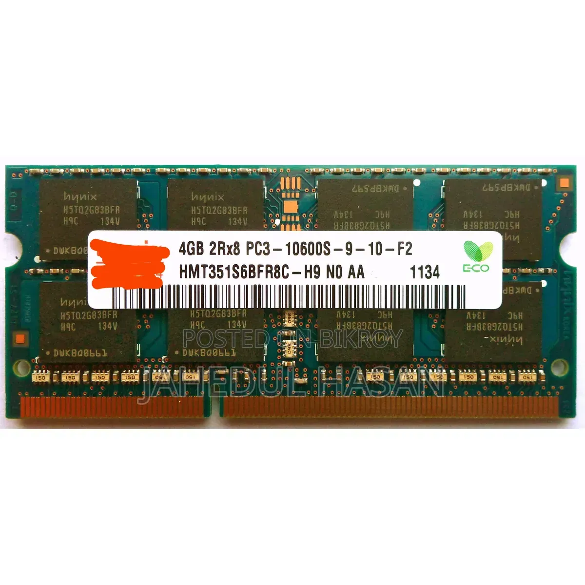 4 GB DDR3 1333 MHz Laptop RAM (Used)