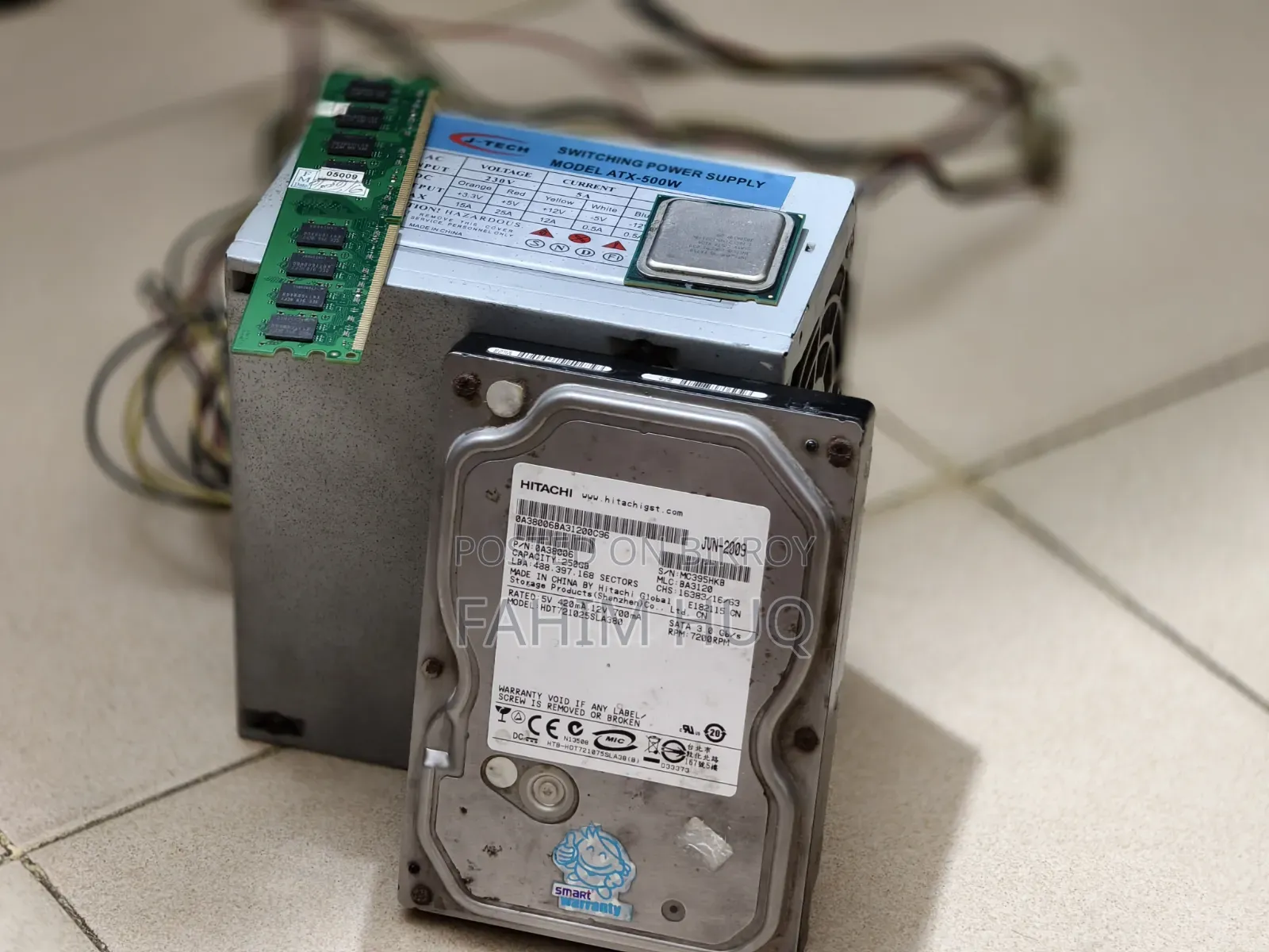 Hard Disk 250GB, 2GB RAM, 500W Power Supply, Core 2 Duo Processor