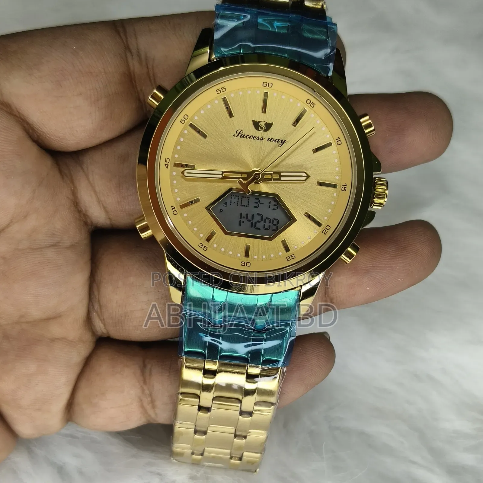 Premium Dual Display Chain Men's Watch