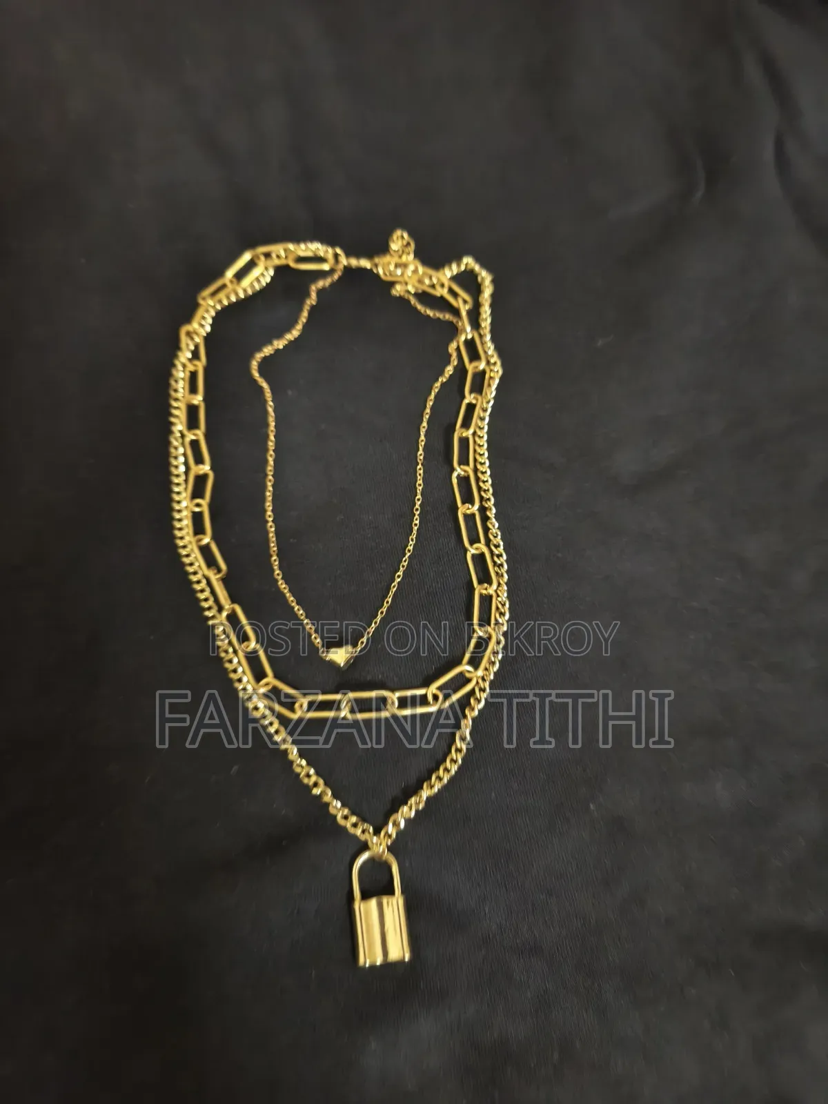 Elegant Gold-Tone Layered Chain Necklace