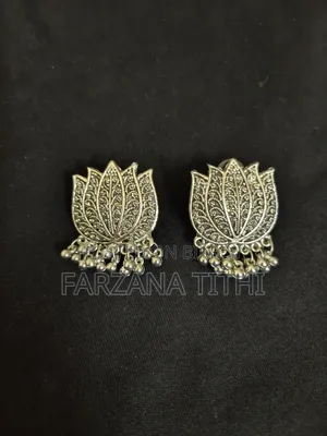 Beautiful Traditional Lotus Design Earrings
