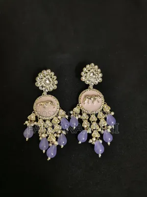 Sabyasachi-Inspired Statement Earrings With Purple Drops