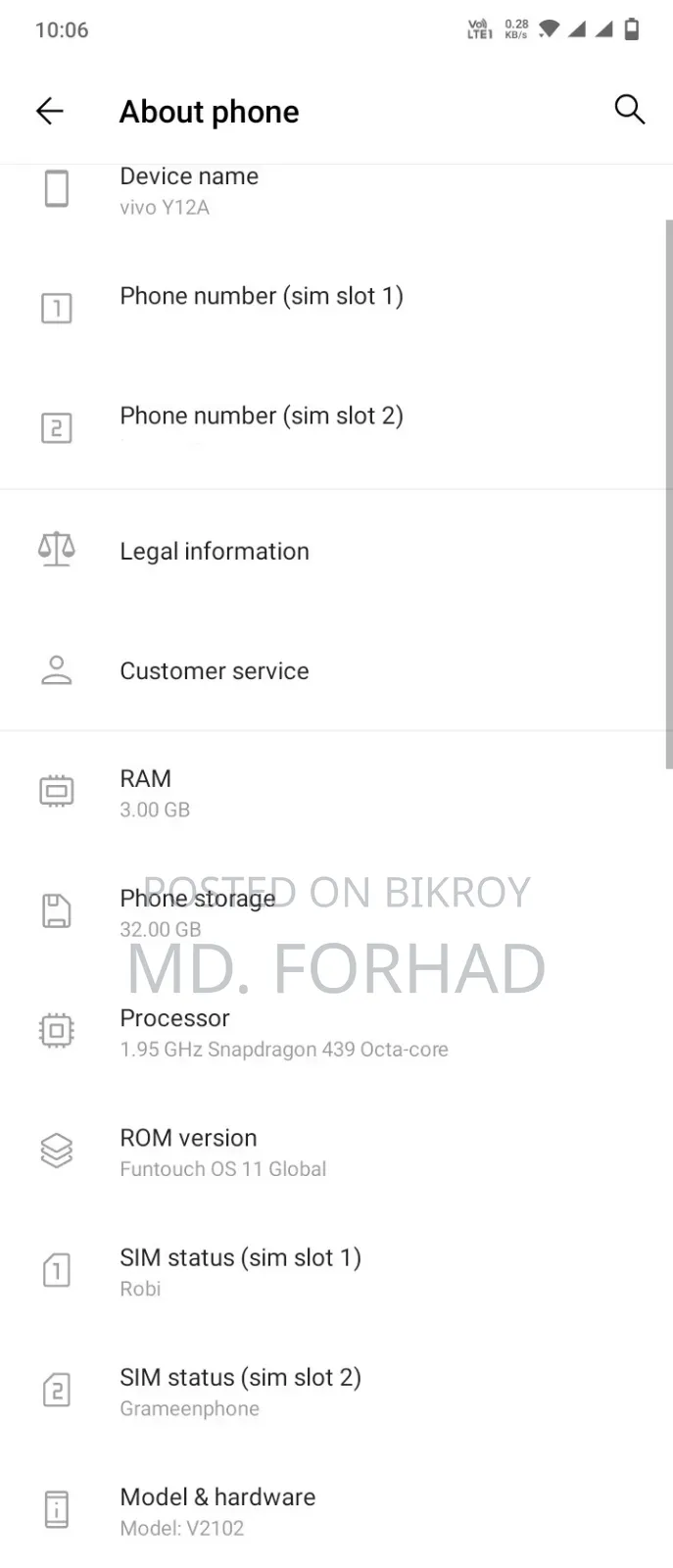 Vivo Y12 32 GB