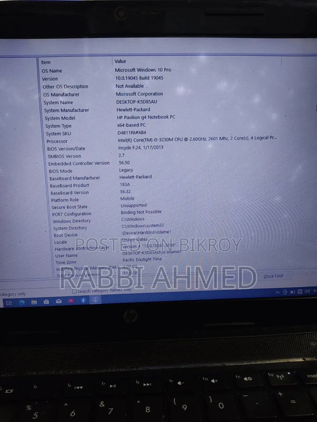 Laptop HP 4GB Intel Core i5 HDD 320GB