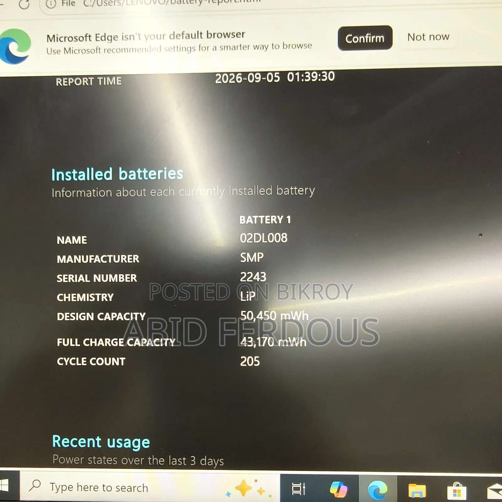 Laptop Lenovo ThinkPad T490s 8GB Intel Core i5 SSD 256GB