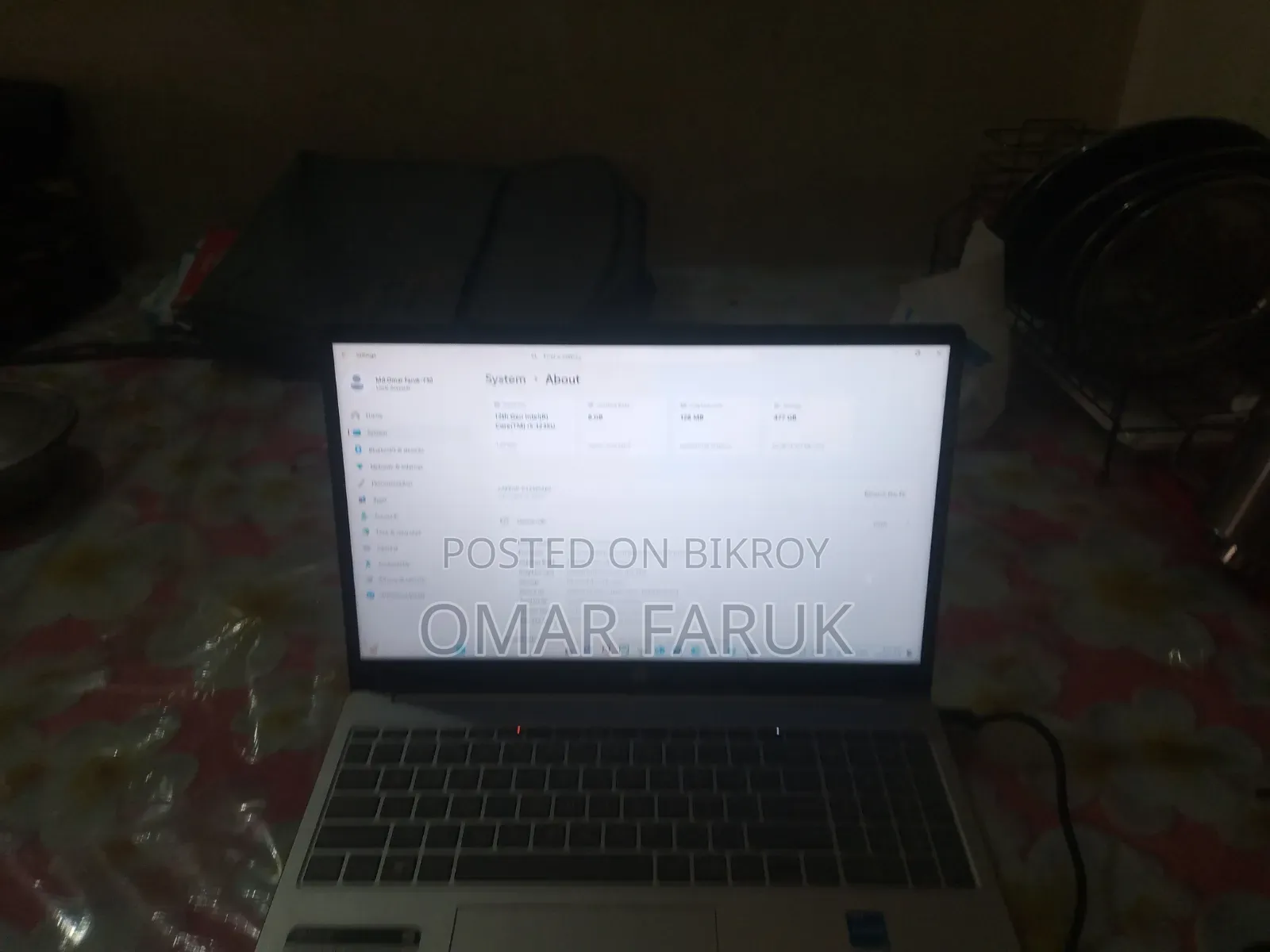 নতুন ল্যাপটপ HP 15-fd0290ns 8GB ইন্টেল কোর i5 HDD+SSD 500GB