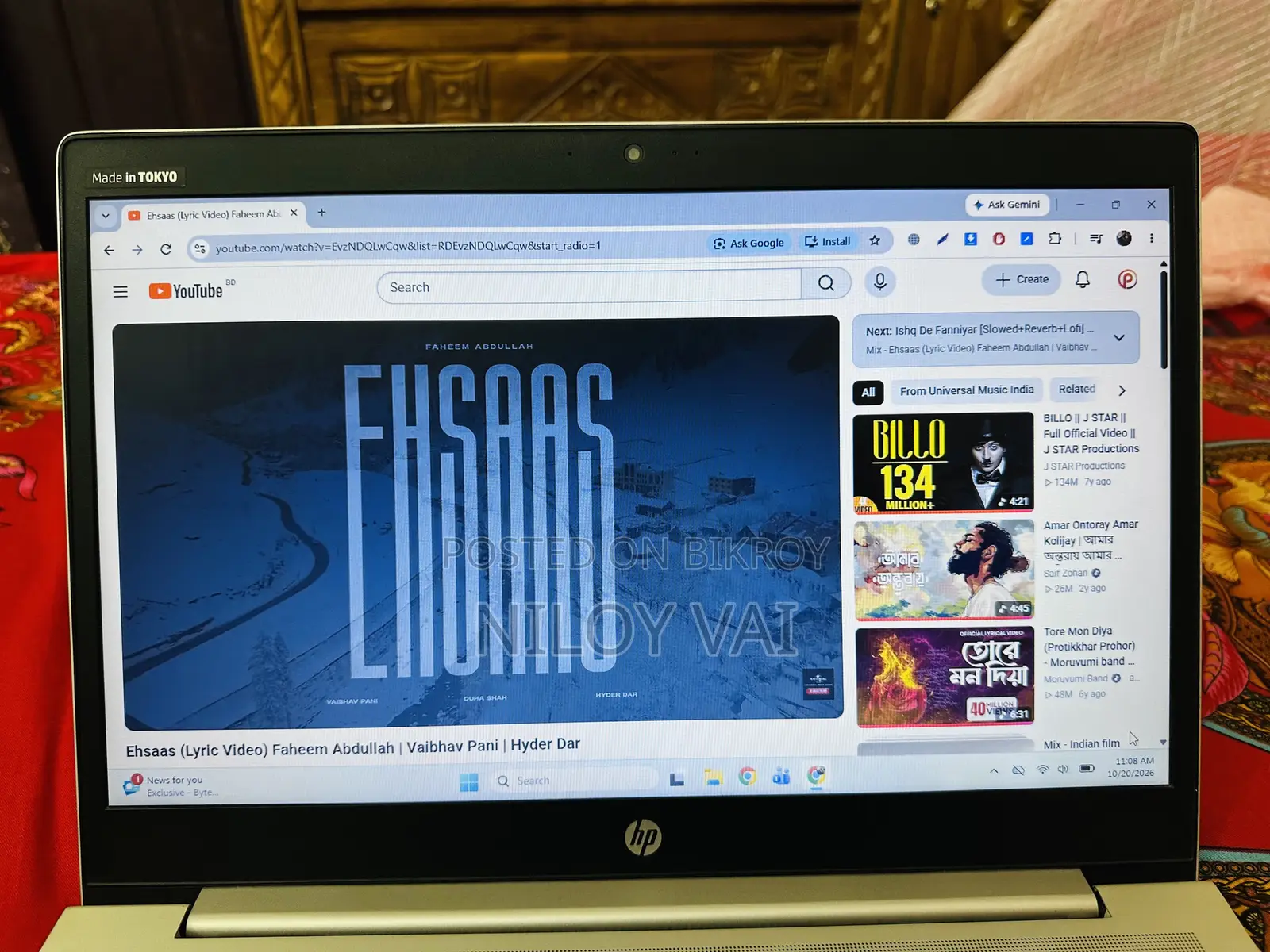 Laptop HP ProBook 450 G6 8GB Intel Core i5 SSD 256GB