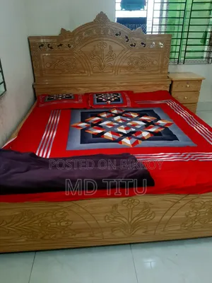 নতুন খাট বক্স সহ বিক্রি হবে দুই মাস ব্যবহার করা হয়েছে চমৎকার ডিজাইন