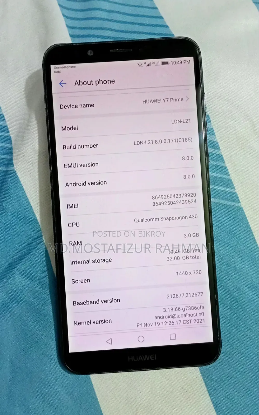 Huawei Y7 Prime 32 GB Black