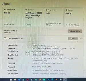 Desktop Computer 16GB AMD Ryzen 5 HDD+SSD 1T