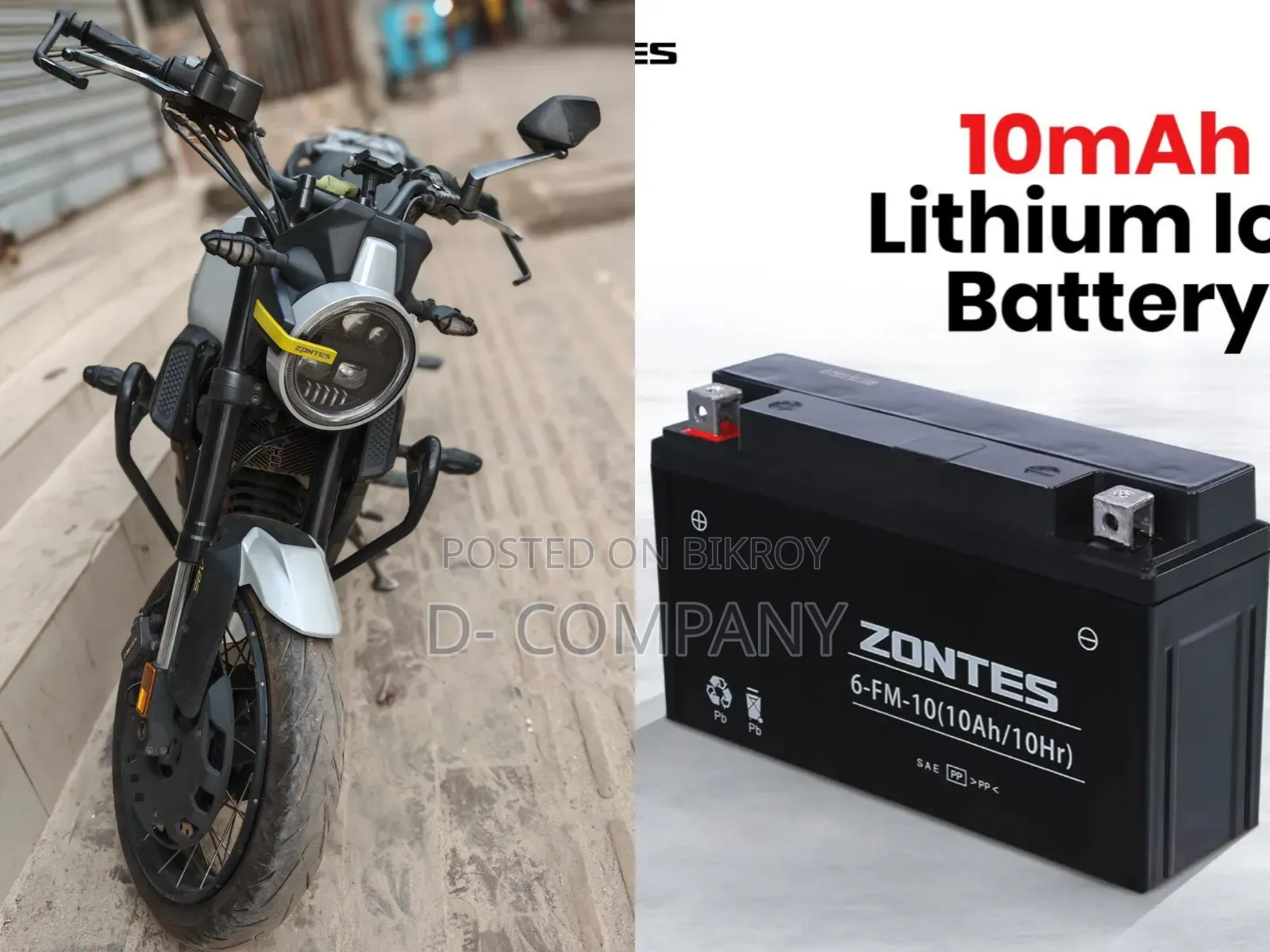 Original Battery 🔋 Zontes G1 Bike